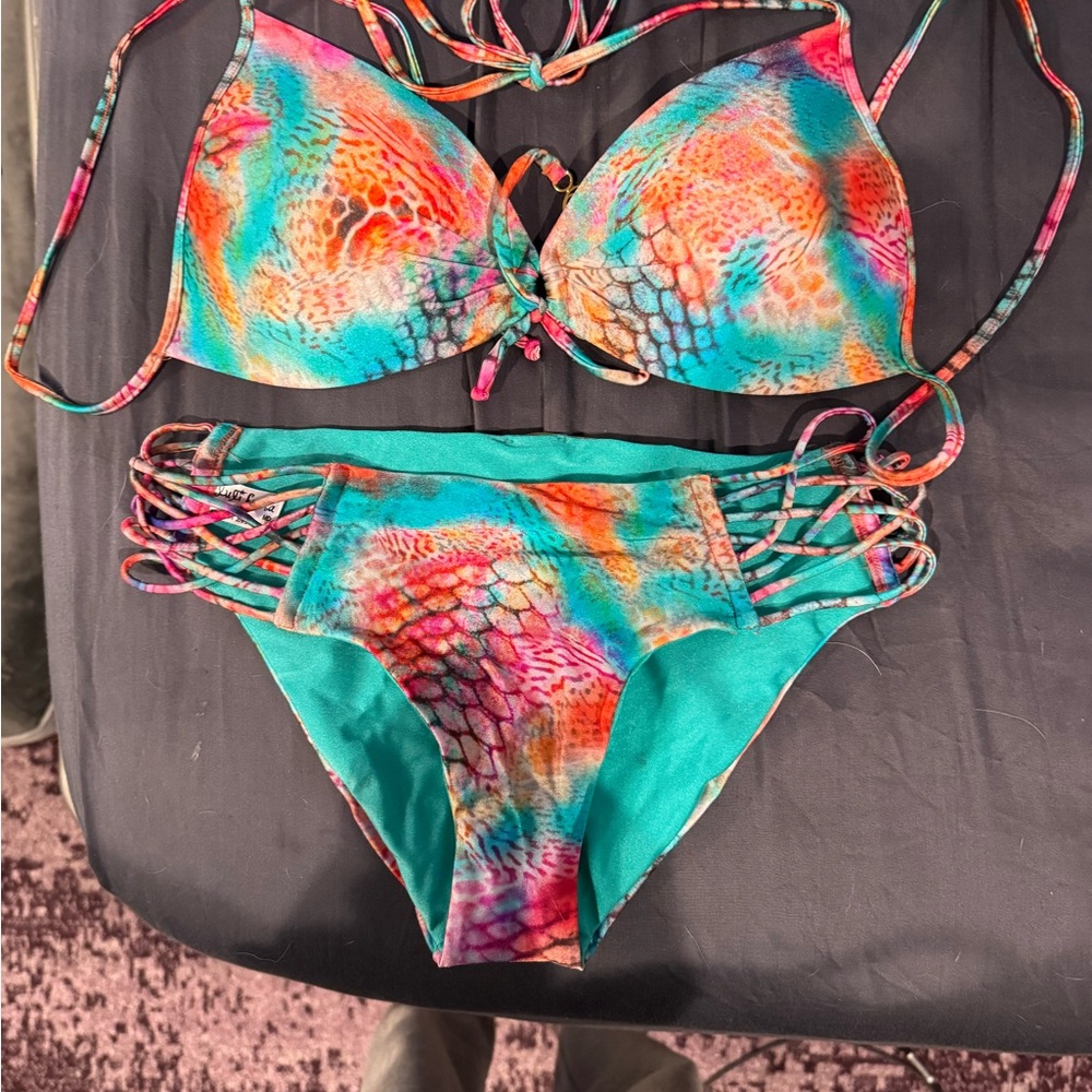 Luli Fama Multicolor Bikini Set